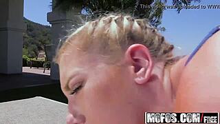 roxy nicole tries outdoor anal with her natural tits bouncing in the pov