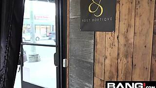 Aubrey Sinclair Threesome Drilling in Tight Dressing Room Space