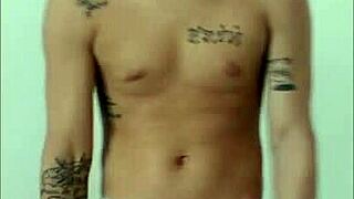 soloboy in underwear and socks exploring solo sex with a group threesome vibe