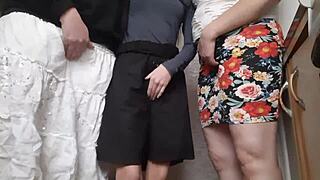 She Had 6 ORGASMS Under Skirt in Kitchen