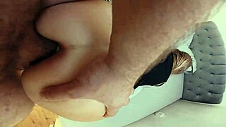 Young blonde experiences her first painful anal with a huge cock, leading to a creampie