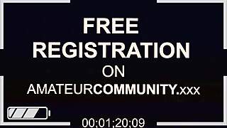 Watch this skinny brunette striptease on her homemade webcam