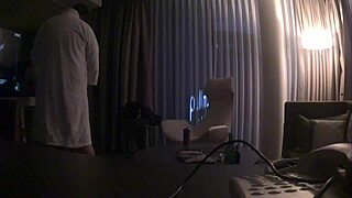 Me and my petite 18+ friend spying on the old man together