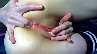 Amateur Girl Masturbates Her Super Wet Pink Pussy