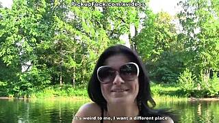Ebony girl, get hard fucked in the forest!
