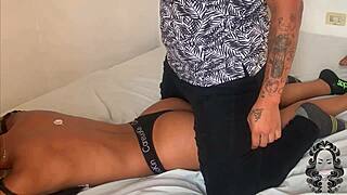 stepsister enjoys massage