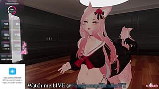 Kanako Tries To Talk But Her Chat Wants Her To Squirt For Them Catgirl Vtuber Moans And Cums