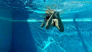 Jessica Lincoln Small Tatted Russian Teen In The Pool