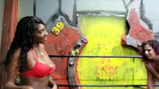 Who dominates in gay wrestling match?