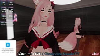 Kanako Tries To Talk But Her Chat Wants Her To Squirt For Them Catgirl Vtuber Moans And Cums