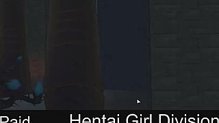 hentai girl explores division with neko in casual adventure