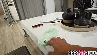 Blonde Elizabeth Jolie Fucked Hard by Stepbro in Wild Homemade Action!