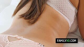 busty teen ella knox shares threesome with stepdad and stepbrother