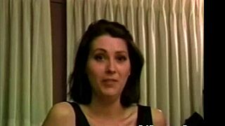 amateur babe rides ed powers cock in retro hardcore porno scene