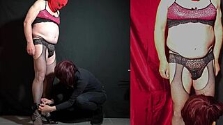 A kinky French BDSM video with a chastity punishment