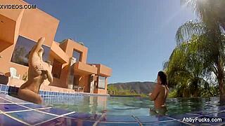 Abigail Mac's Big Tits And Ass Fun By The Pool?