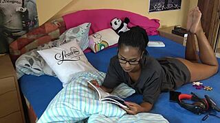 Isabella Ignores You While Reading In T-Shirt And Panties