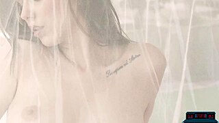 Slim teen Hailey Afton strips as hot Canadian Playboy model