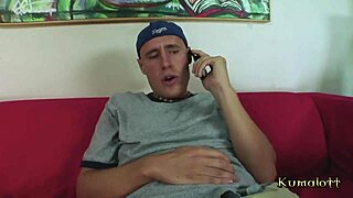 Kumalott ebony milf interacts with cute male babysitter in a home setting