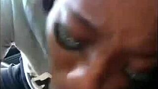 Ebony Chick Sucks White Dick