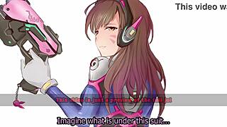 I play D.Va's edging game with light femdom and submissive endings