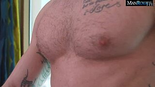Jackson rams Brad’s tight ass during intense gym workout session.