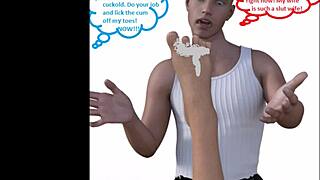 3D CUCKOLD AND FOOT FETISH COMIC PART 2 MUST WATCH, old milf in adultery humiliation!