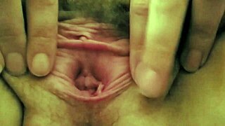 My wife rubs her clit and spreads her cunt wide for me to see