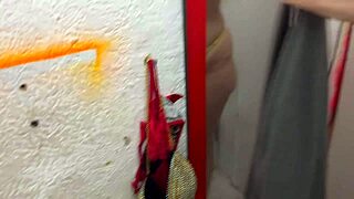 emo girl moans during hidden shopping fuck in fitting room