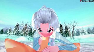 elsa gets fucked the night before christmas in pov frozen fantasy hentai