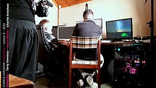 Two guys fuck a punk slut in intense doggystyle session