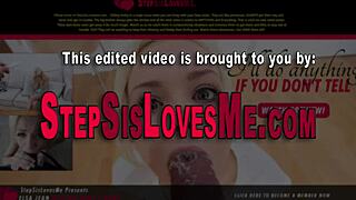 Teen stepsis sucks big black cock, cum in mouth 😍