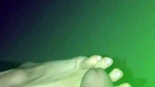 Beautiful Wife's Feet Perform Intense Footjob
