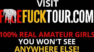 Big white cock face fucks sloppy ebony slut