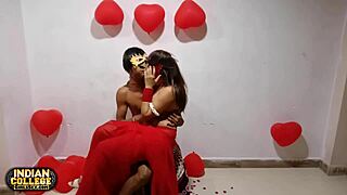 Loving Indian Couple Enjoys Homemade Sex On Valentines