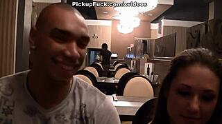 Brunette pickup suggests outdoor fucking in public reality