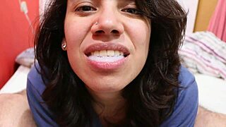 Oldie gives a sloppy blowjob with cumplay and swallow!