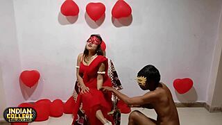 Loving Indian Couple Enjoys Homemade Sex On Valentines