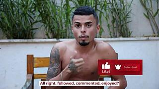 Dotado slams a naughty guy bareback in the middle of the woods with intense POV action.