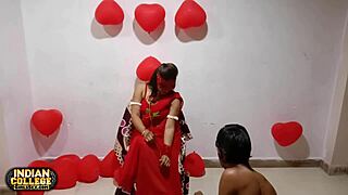 Loving Indian Couple Enjoys Homemade Sex On Valentines