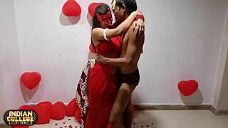 Loving Indian Couple Enjoys Homemade Sex On Valentines