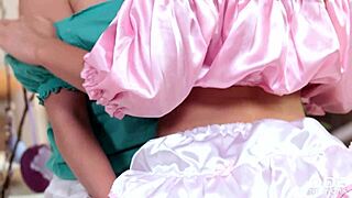 Why do horny lesbian babes cram pussies with toes in bunny cosplay?