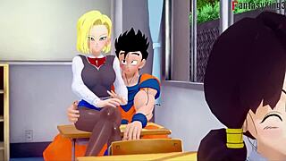 dragon ball android 18 fucks in bikini 😍