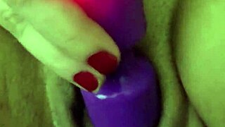 Nasty whore enjoys banana in cupcake