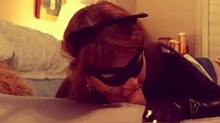 Catgranny blows batman with deepthroat lick comic cosplay mature blowjob