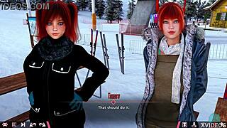 Get some hot redhead action with this porn game