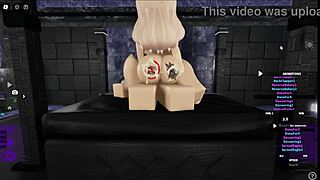 Blonde succubus really enjoys that cat boy dick in her pussy