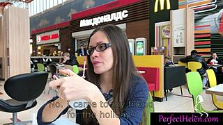 hey, saw this hot girl givin’ a public blowjob to a stranger at the resort and swallowin’ cum.