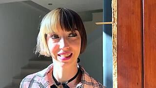 Amateur European Babe Bent Over For Intense First Time Anal Sex With Deepthroat And Licking