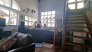 Spa bath three girls one guy orgy reverse